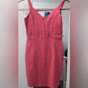 Elegant Pink Spaghetti Strap Dress